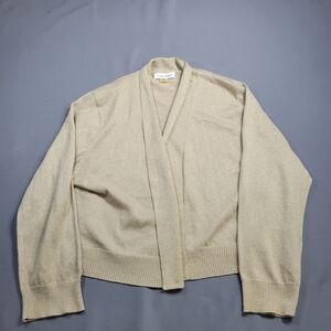 Calvin Klein Gold Knit Fabric Open Front Cardigan